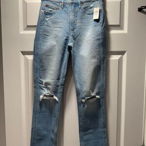 GAP Women's Straight Leg Jeans - Light Blue